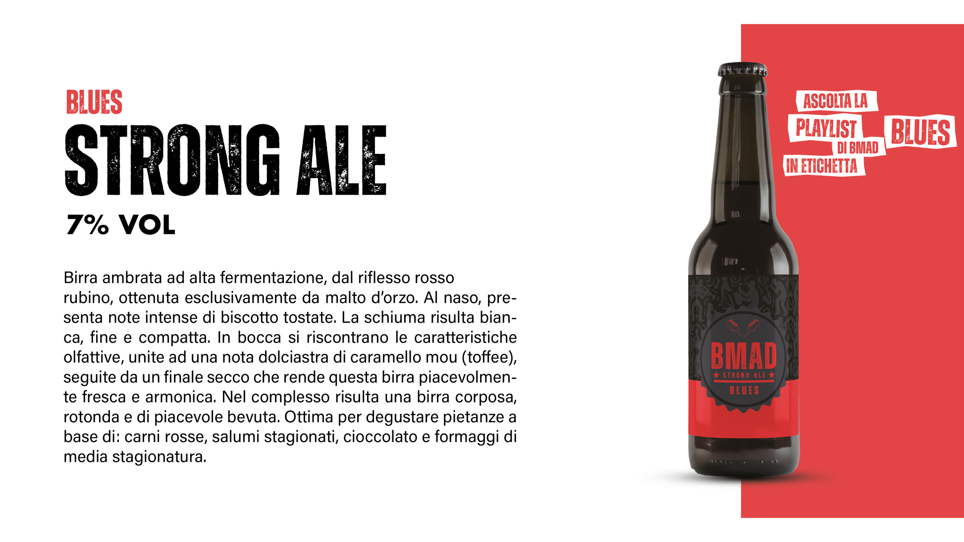 Birra artigianale Amber Strong Ale confezione da 6 bottiglie da 33 cl, Vol 7%