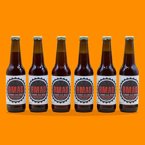 Birra artigianale Amber Strong Ale confezione da 12 bottiglie da 33 cl, Vol 7% - Bmad.Shop